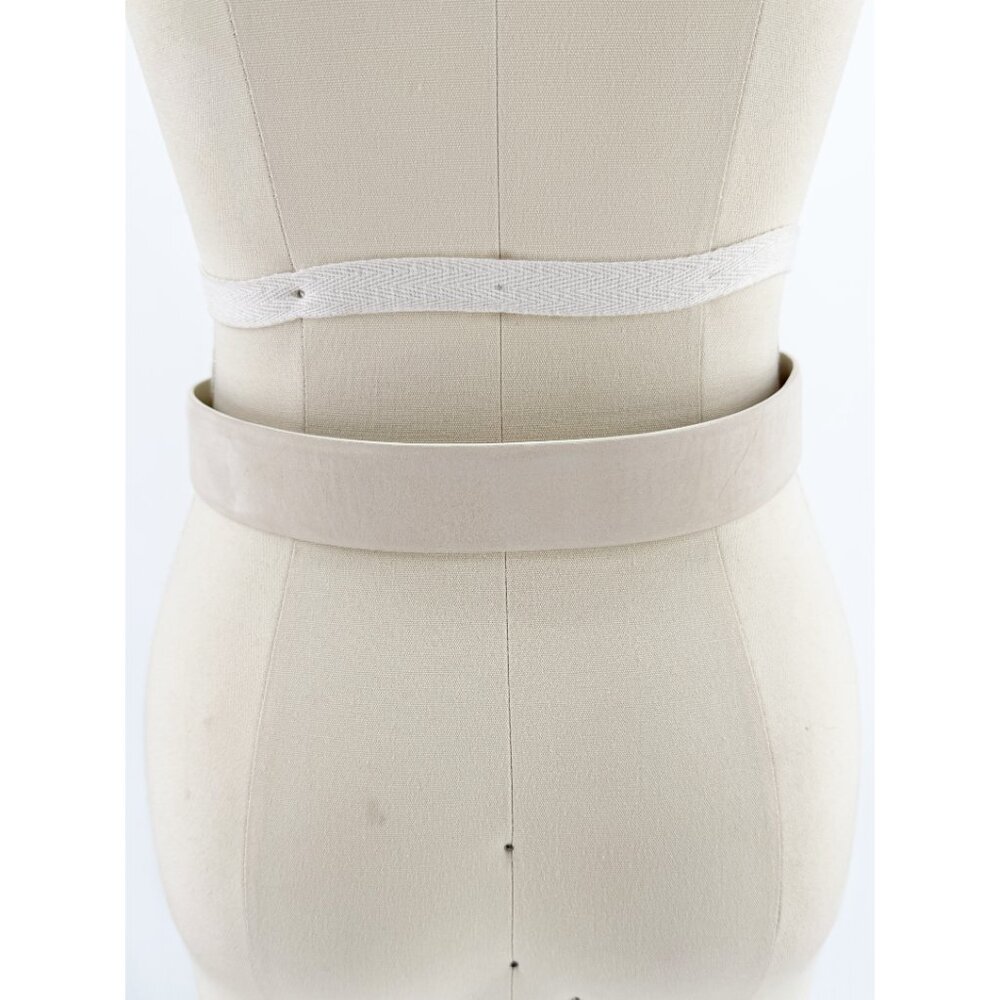 mint&rose.Cinturón linen XL White Leather Belt with Marble-Effect Buckle - Picture 6 of 12